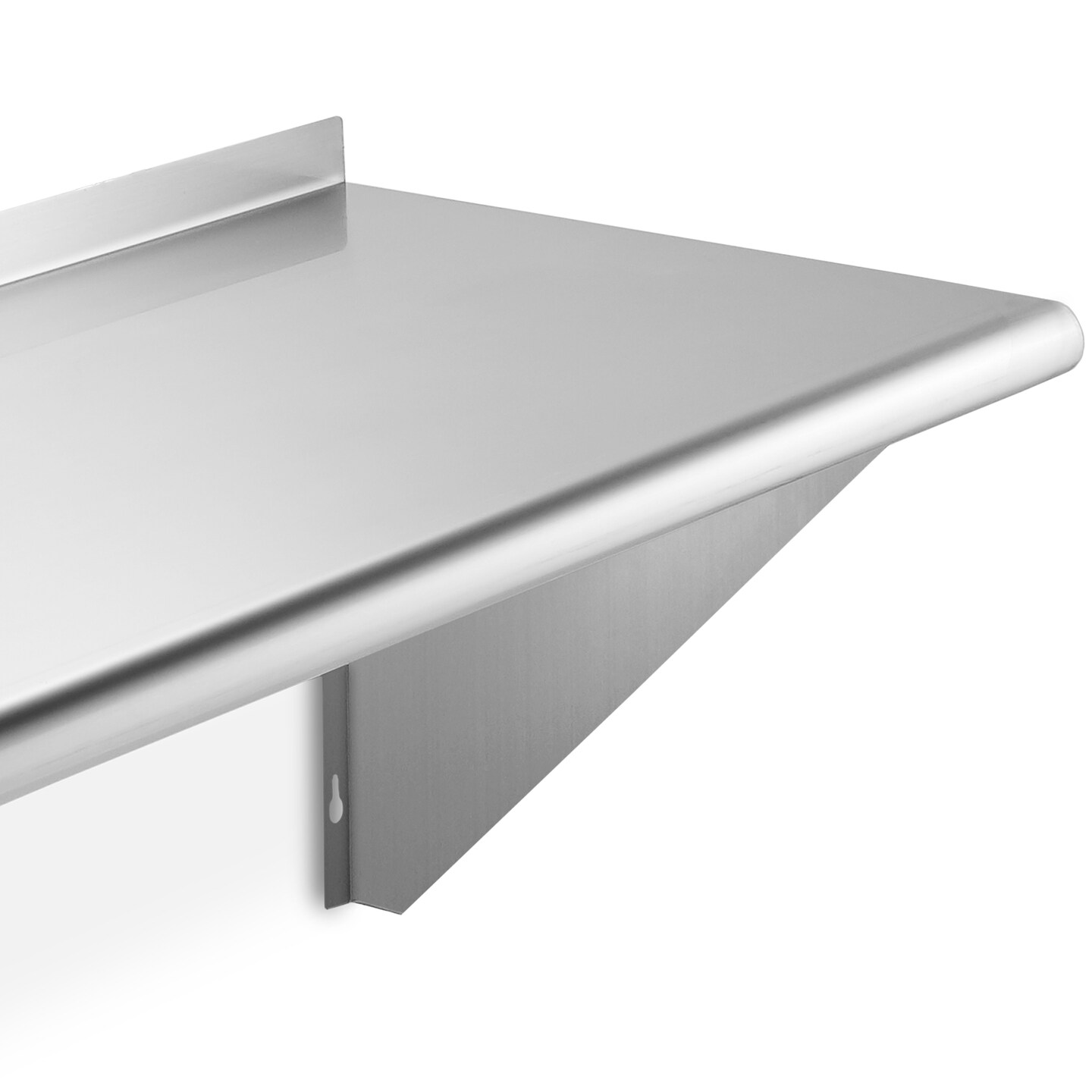 GRIDMANN NSF Stainless Steel 12" Deep Kitchen Wall Mount Shelves for Commercial Restaurant Bar w/ Backsplash