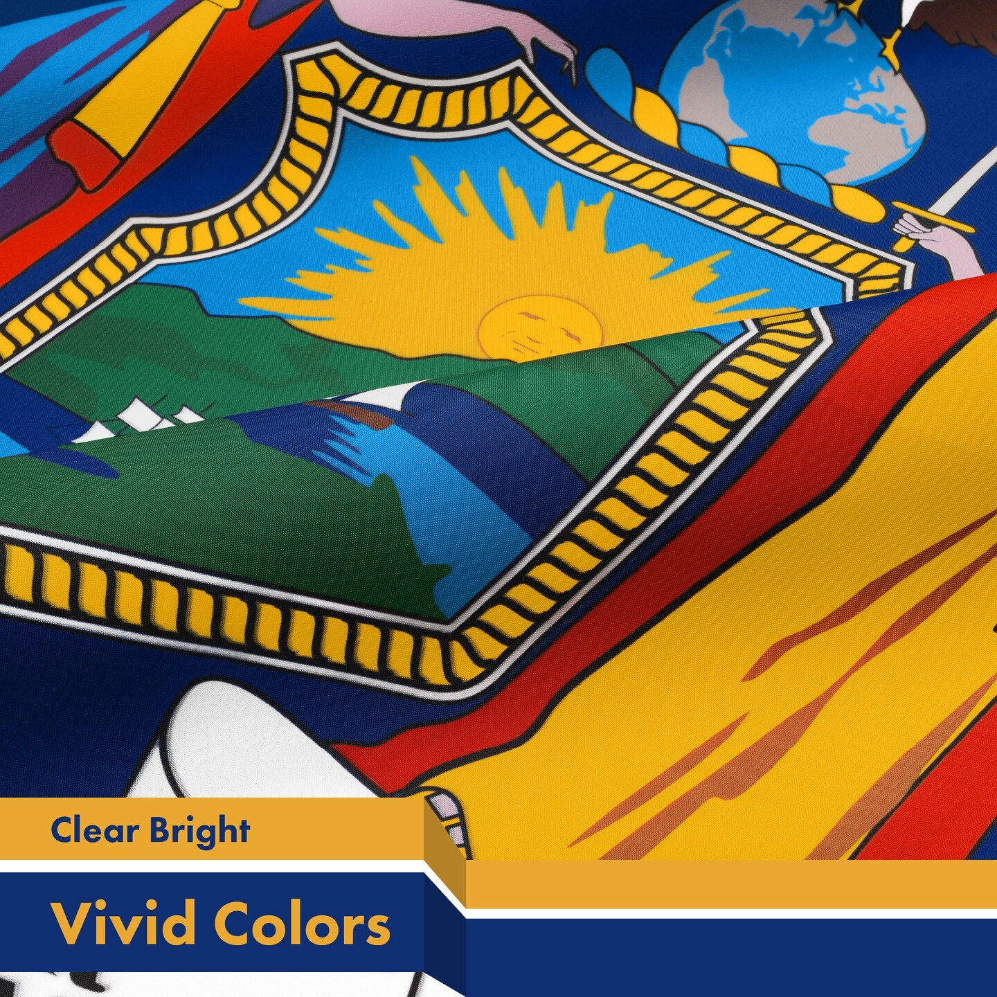 G128 3 Pack: New York NY State Flag | 3x5 Ft | LiteWeave Pro Series Printed 150D Polyester | Indoor/Outdoor, Vibrant Colors, Brass Grommets, Thicker and More Durable Than 100D 75D Polyester
