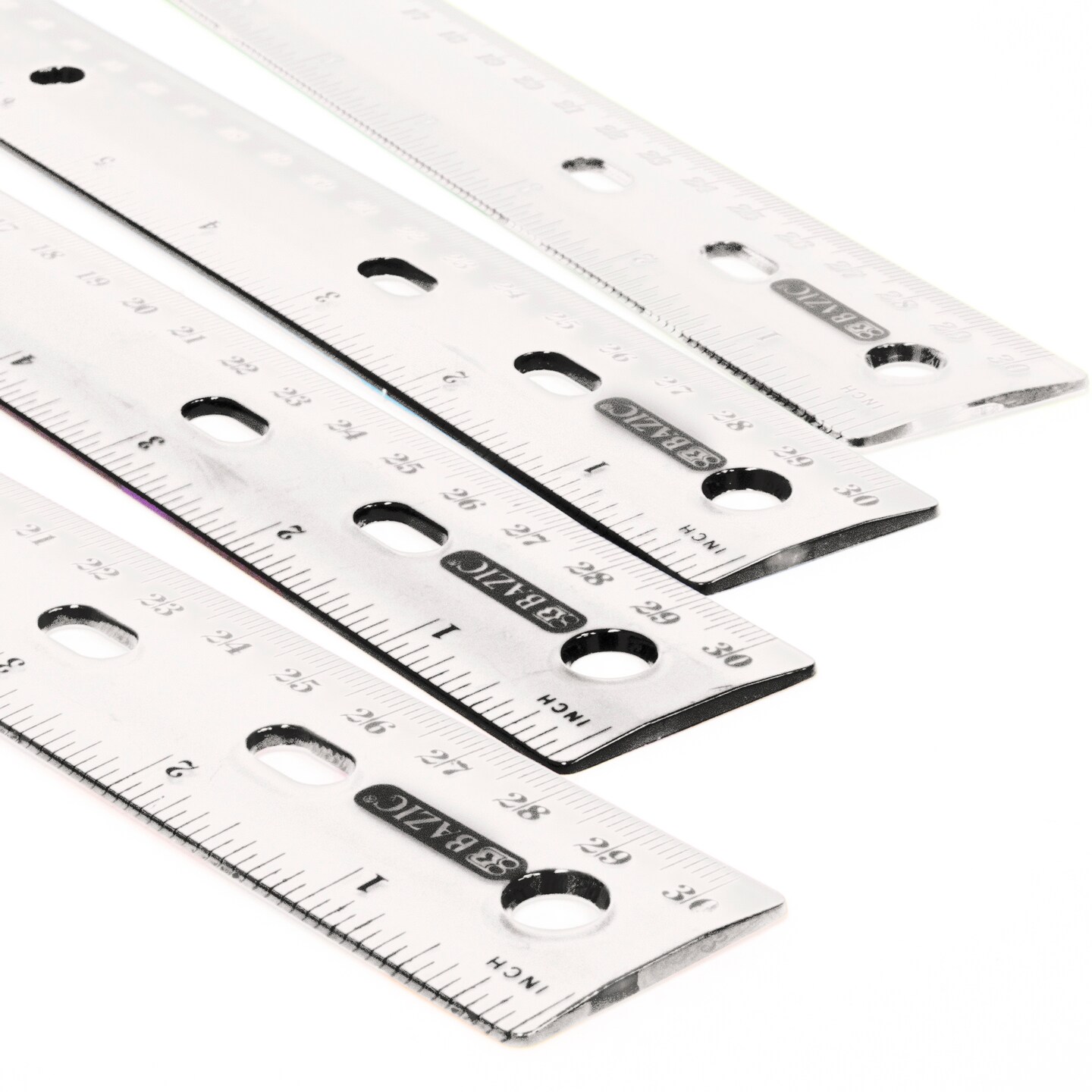BAZIC Clear Ruler 12&#x22; (30cm)