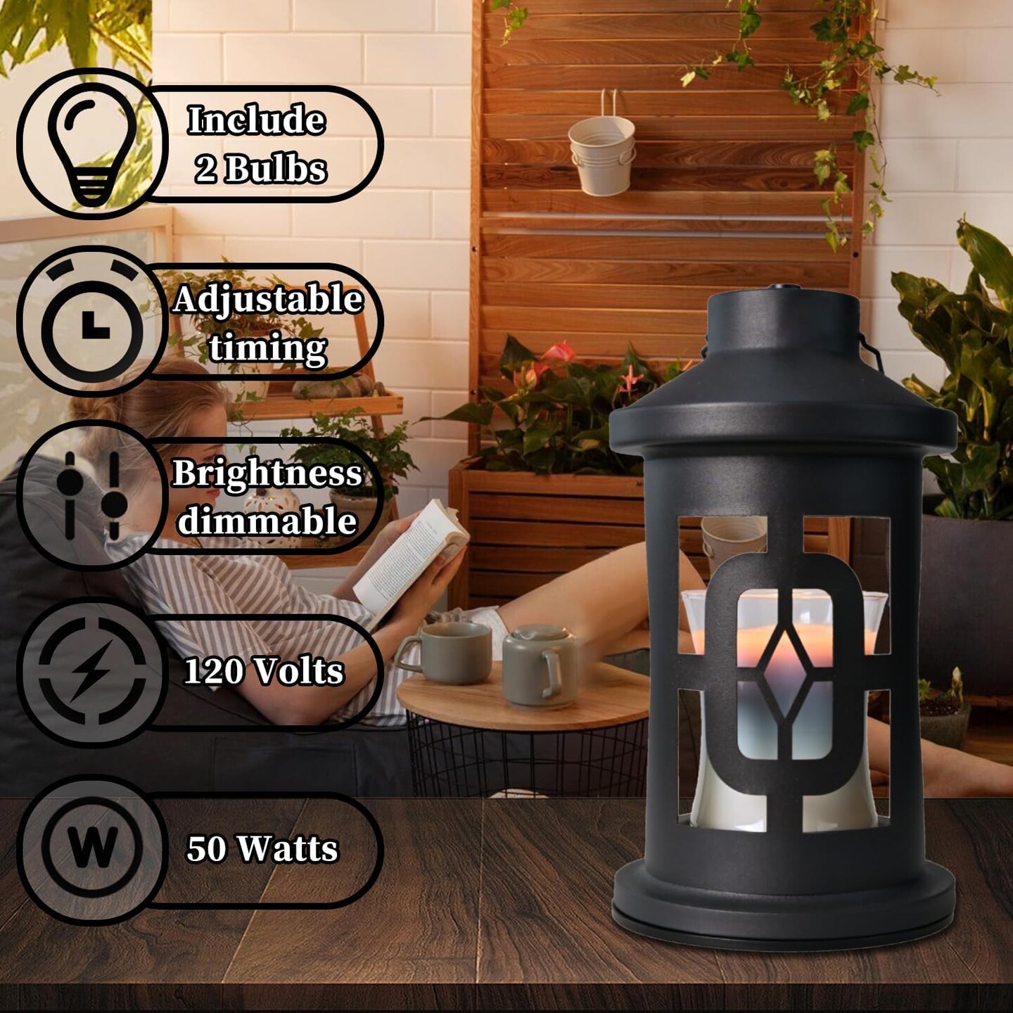 Candle Warmer Lamp Lantern With Timer