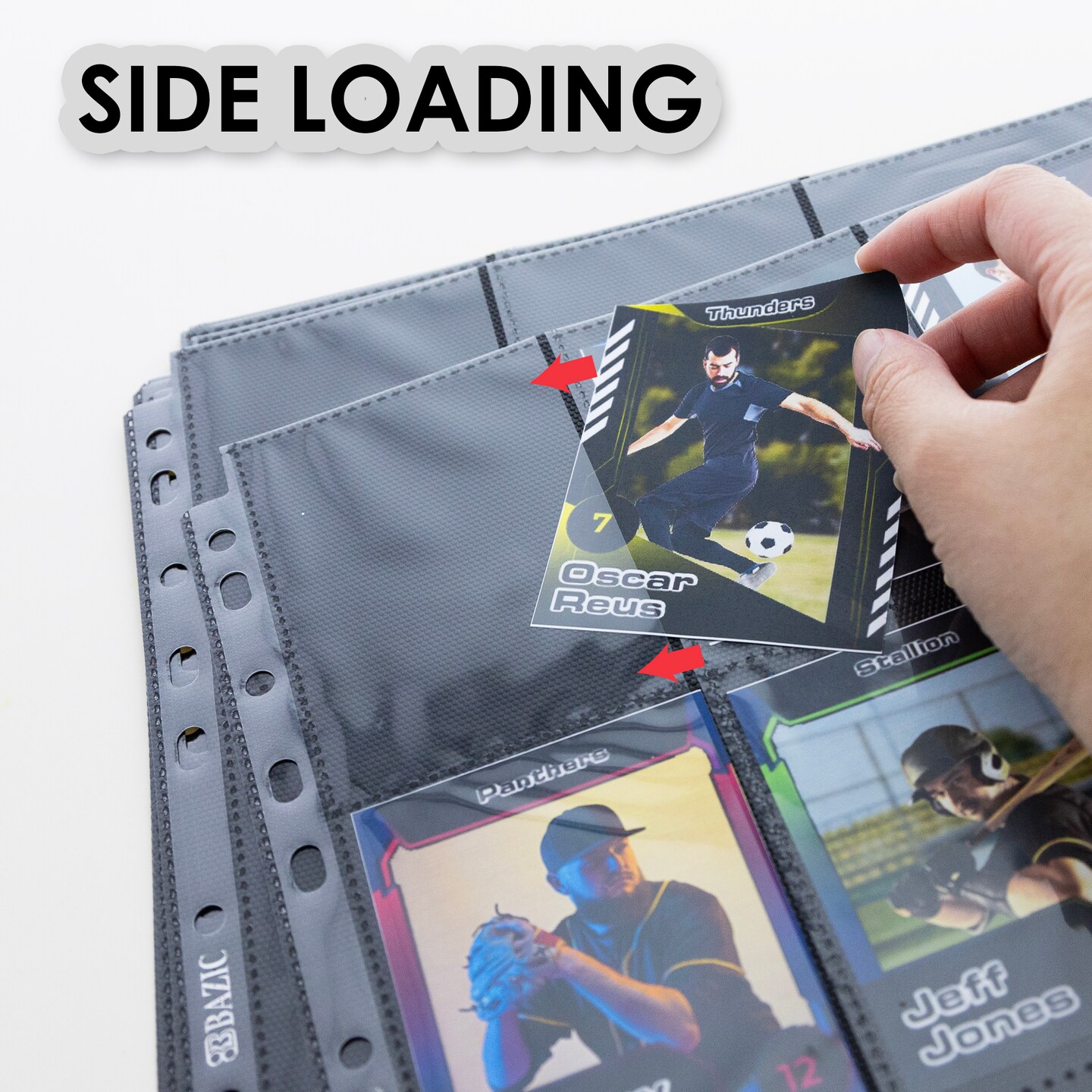 BAZIC Trading Card Holder Double Sided Side Loading 9-Pockets (100/Pack)