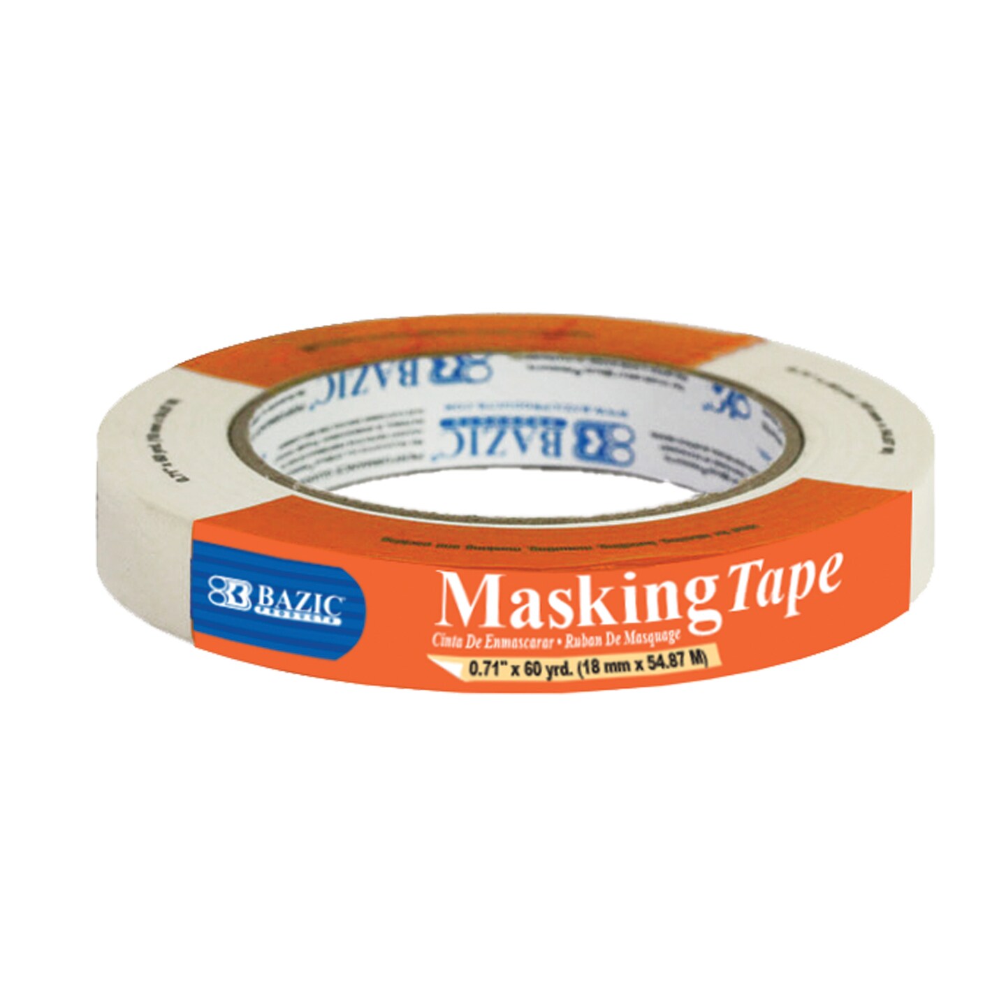 BAZIC 0.71&#x22; X 2160&#x22; (60 Yards) General Purpose Masking Tape