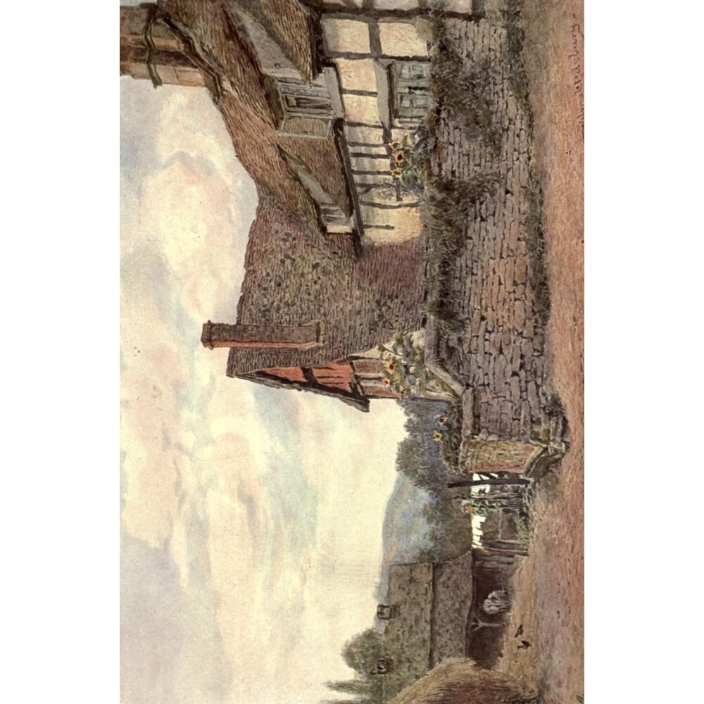 Old English Country Cottages 1906 Pershore Worcestershire Poster Print By Wilmot Pilsbury