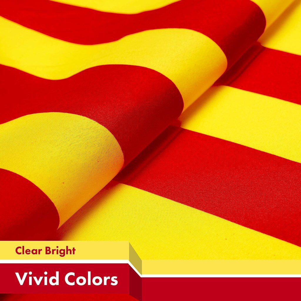G128 Combo Pack: American USA Flag 3x5 Ft & South Vietnam Flag 3x5 Ft, Both Printed 150D Polyester, Indoor/Outdoor, Brass Grommets