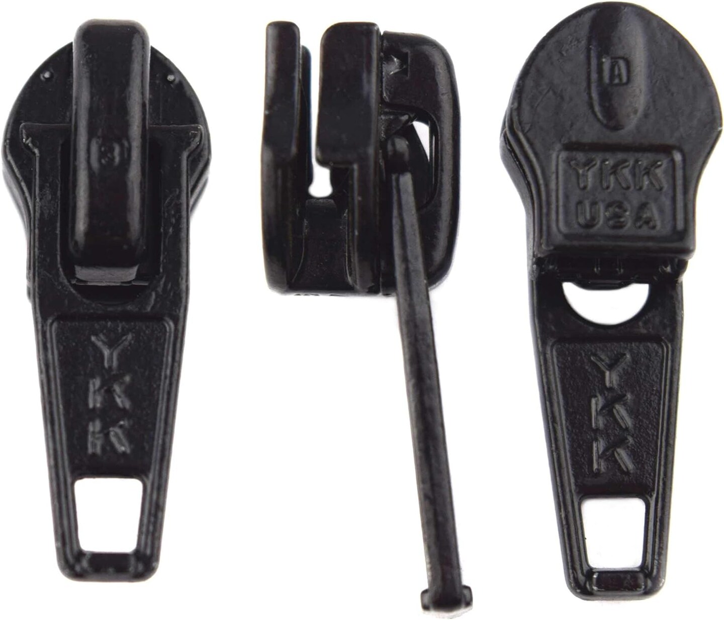 Zipper Repair Solution, YKK #4.5 Coil Auto Slider - Black (3 Sliders/Pack)