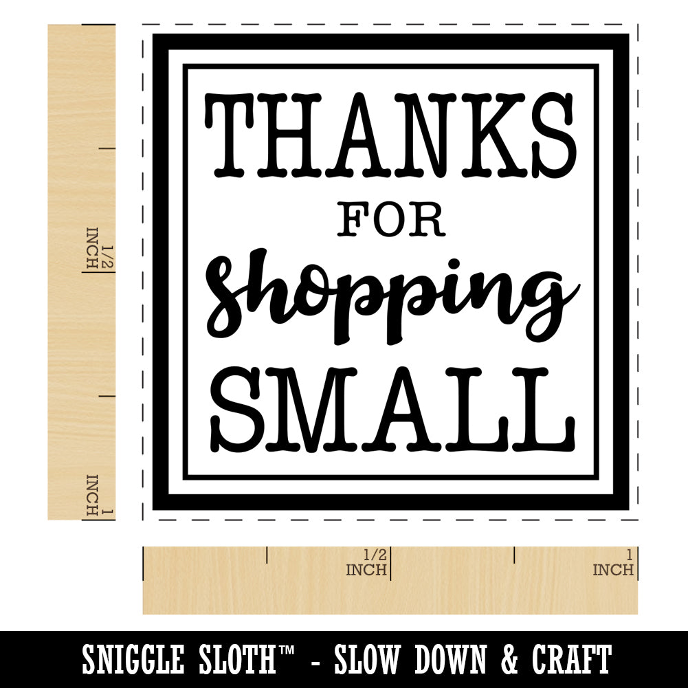 Thanks for Shopping Small Business Thank You Self-Inking Rubber Stamp ...