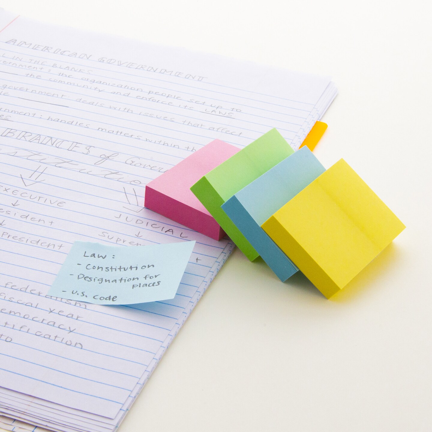 BAZIC Stick On Notes 1.5&#x22; X 2&#x22; 100 Ct. (4/Pack)