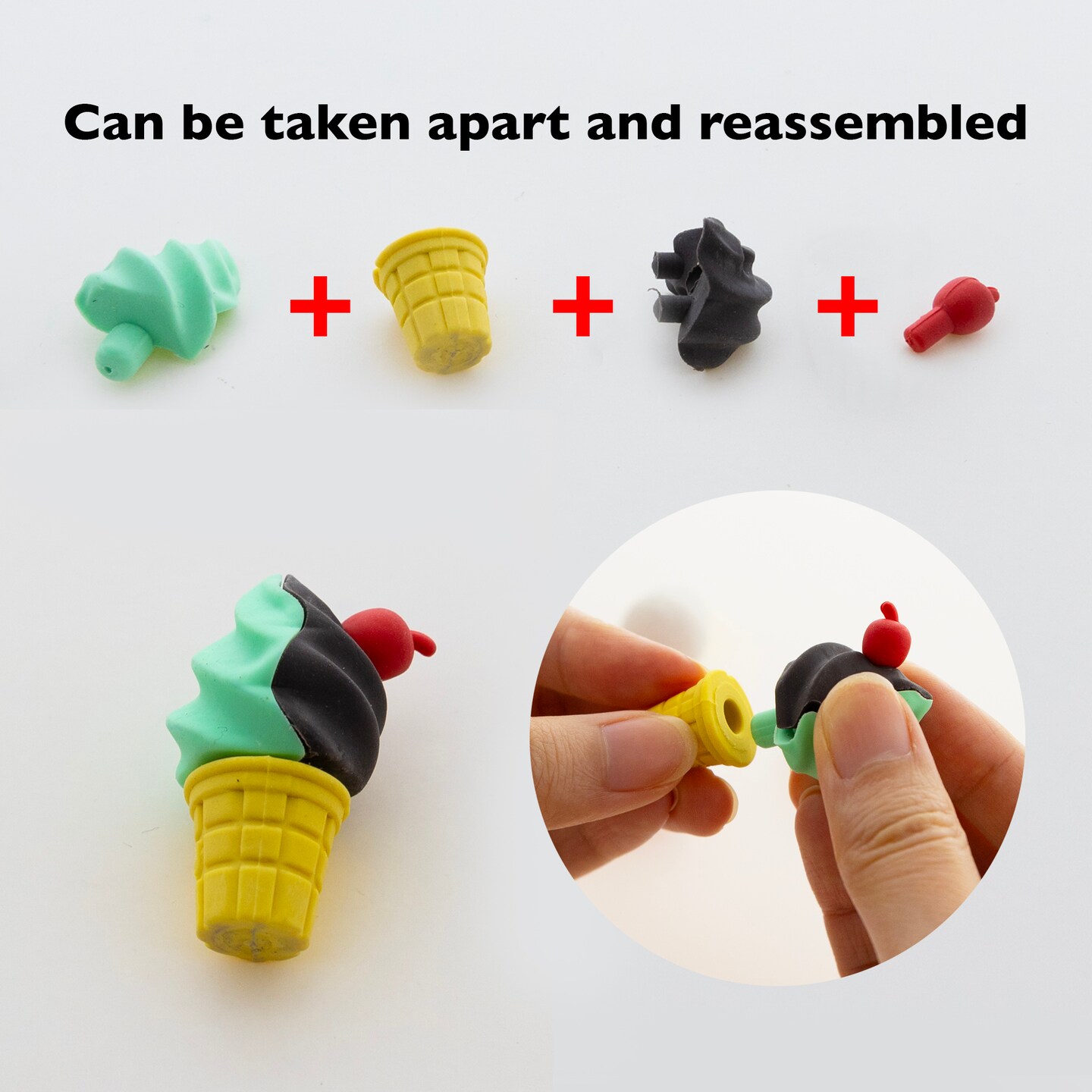 BAZIC Snack Shop 3D Eraser Sets