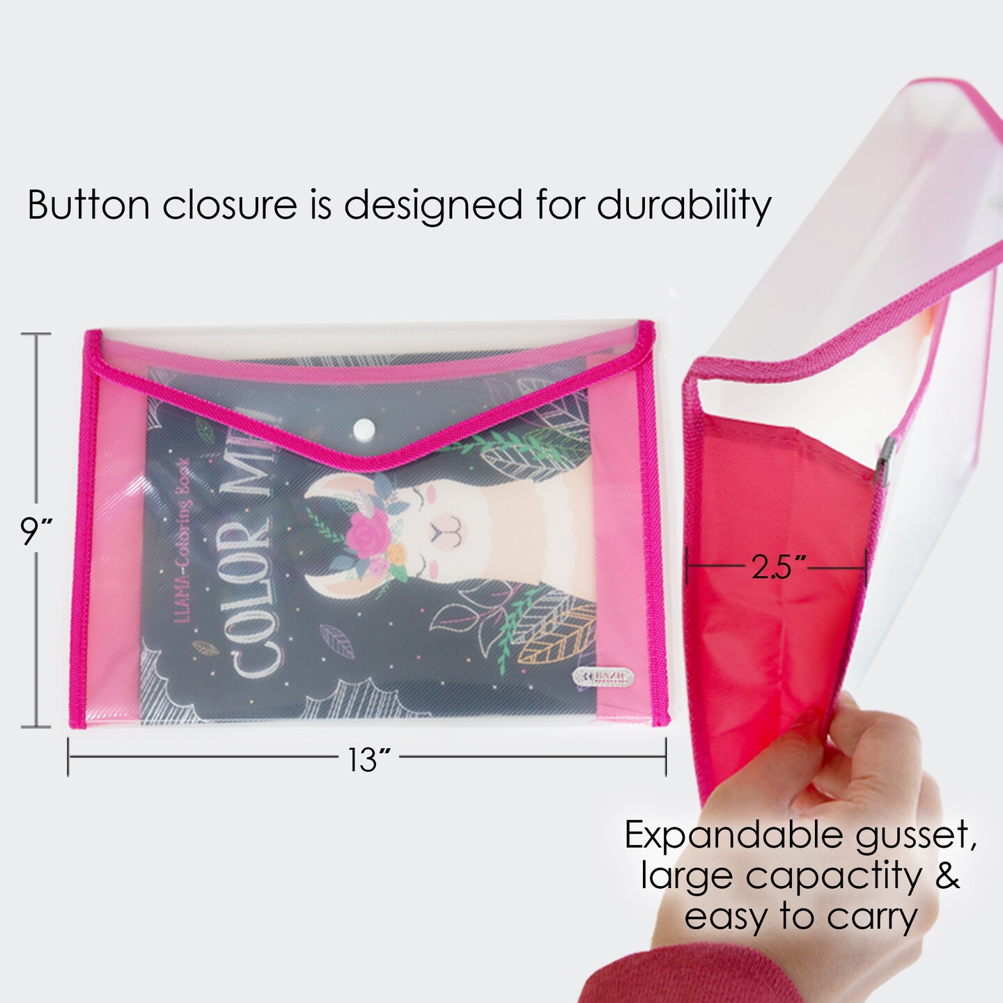 BAZIC Document Holder V-Flap Clear A4/Letter Size