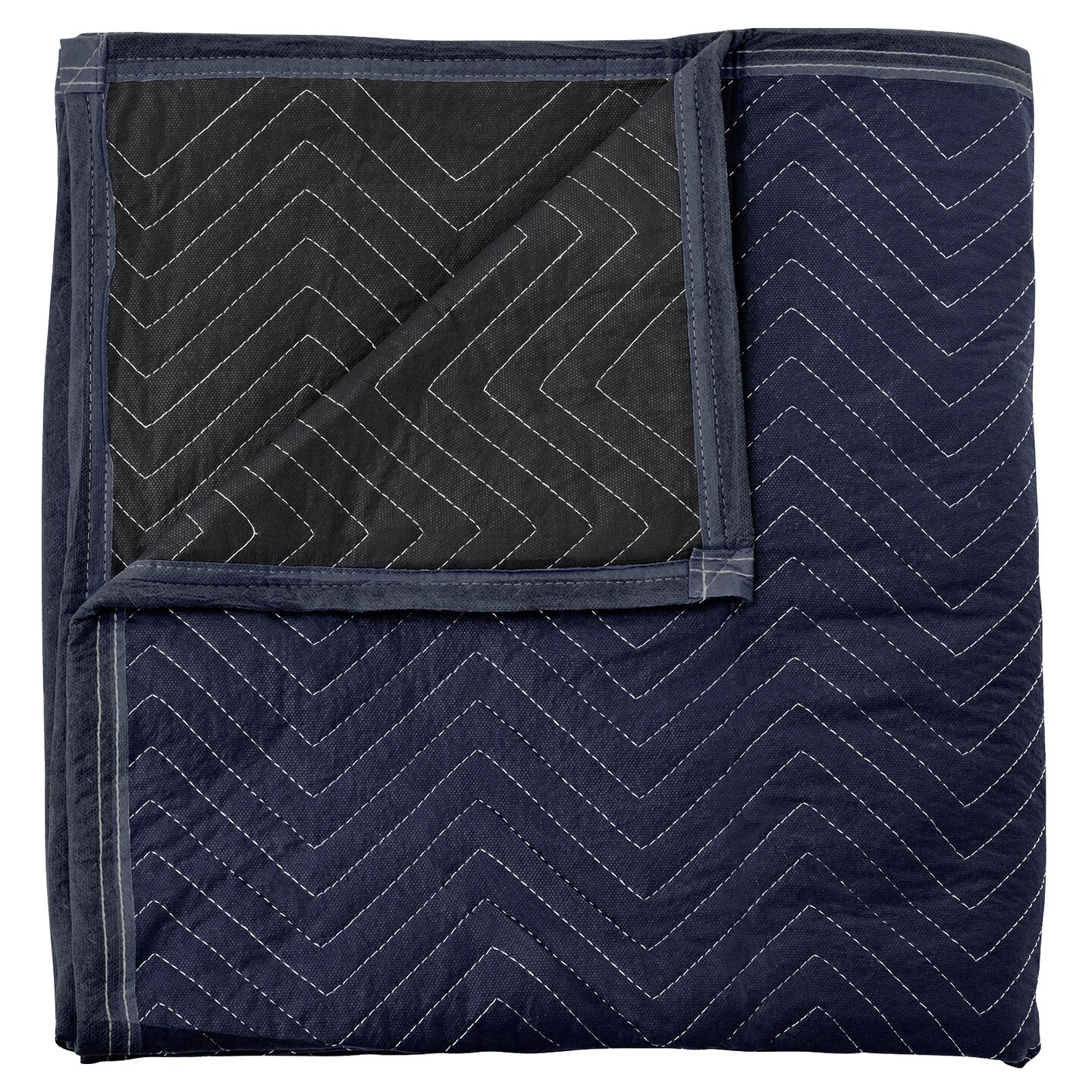 Sure-Max Moving &#x26; Packing Blanket - Pro Economy - 80&#x22; x 72&#x22; (35 lb/dz weight) - Professional Quilted Shipping Furniture Pad Navy Blue and Black