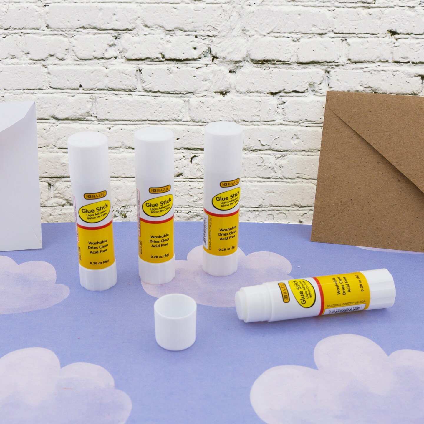 BAZIC Glue Stick All Purpose 0.28 Oz (8g)(30/Pack)