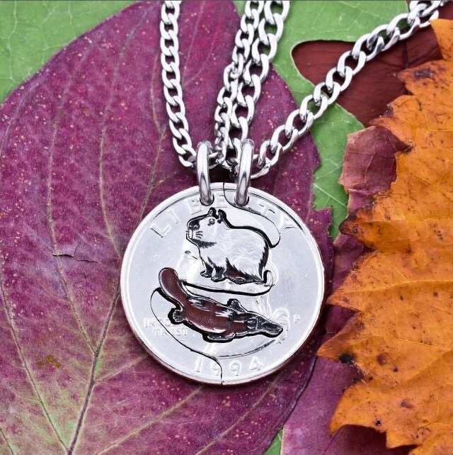 Platypus and Capybara Best Friends Necklace Sets, BFF or Couples