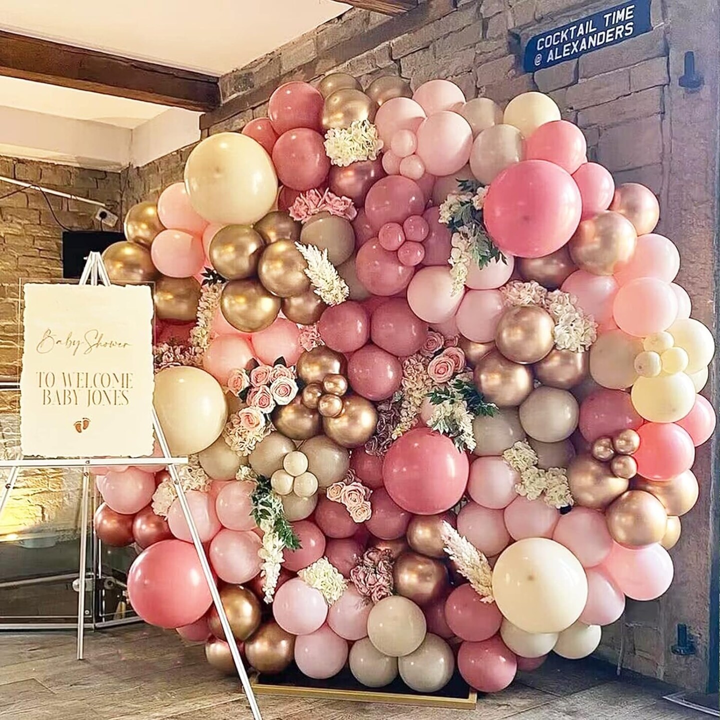Retro Dusty Pink Balloons Garland Kit 171Pcs Pastel Light pink Nude Metallic Gold Balloon Arch For Wedding Princess Bridal Engagement Anniversary Girl Baby Shower Birthday Party Decorations