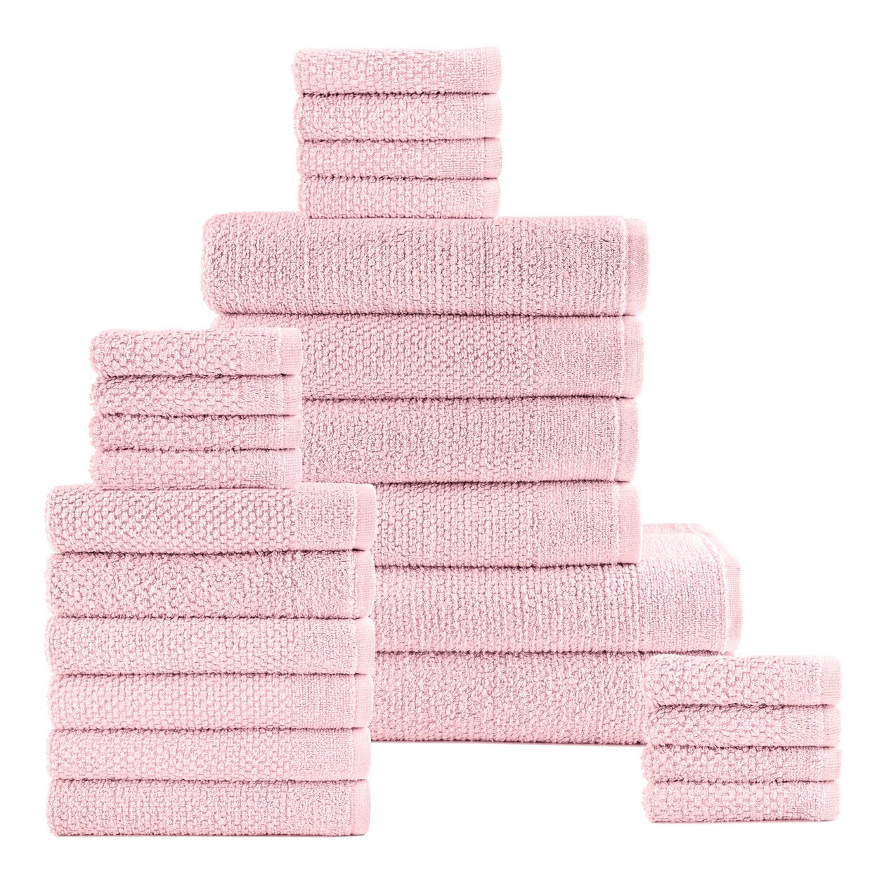 Dan River   24 Piece Popcorn Cotton Bath Towel Set