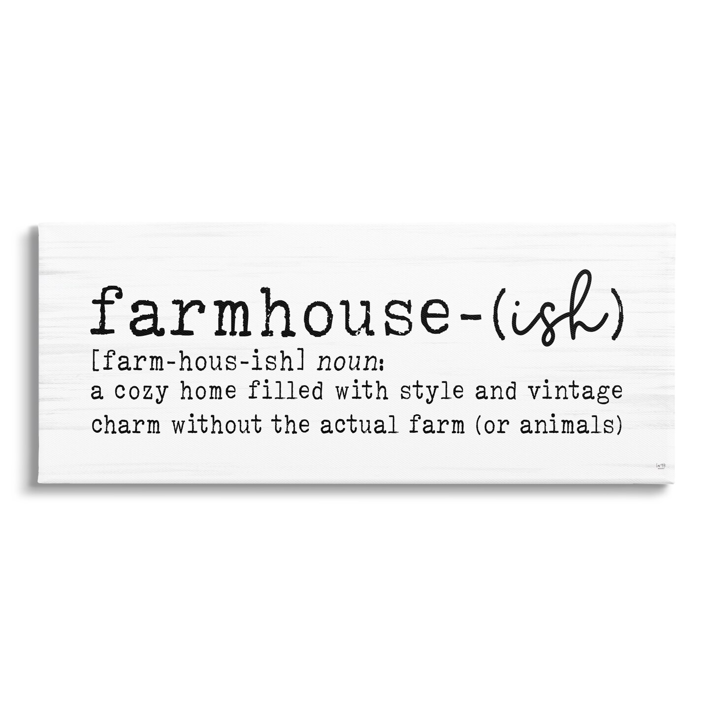 Stupell Industries Farmhouse-Ish Playful Definition Canvas Wall Art
