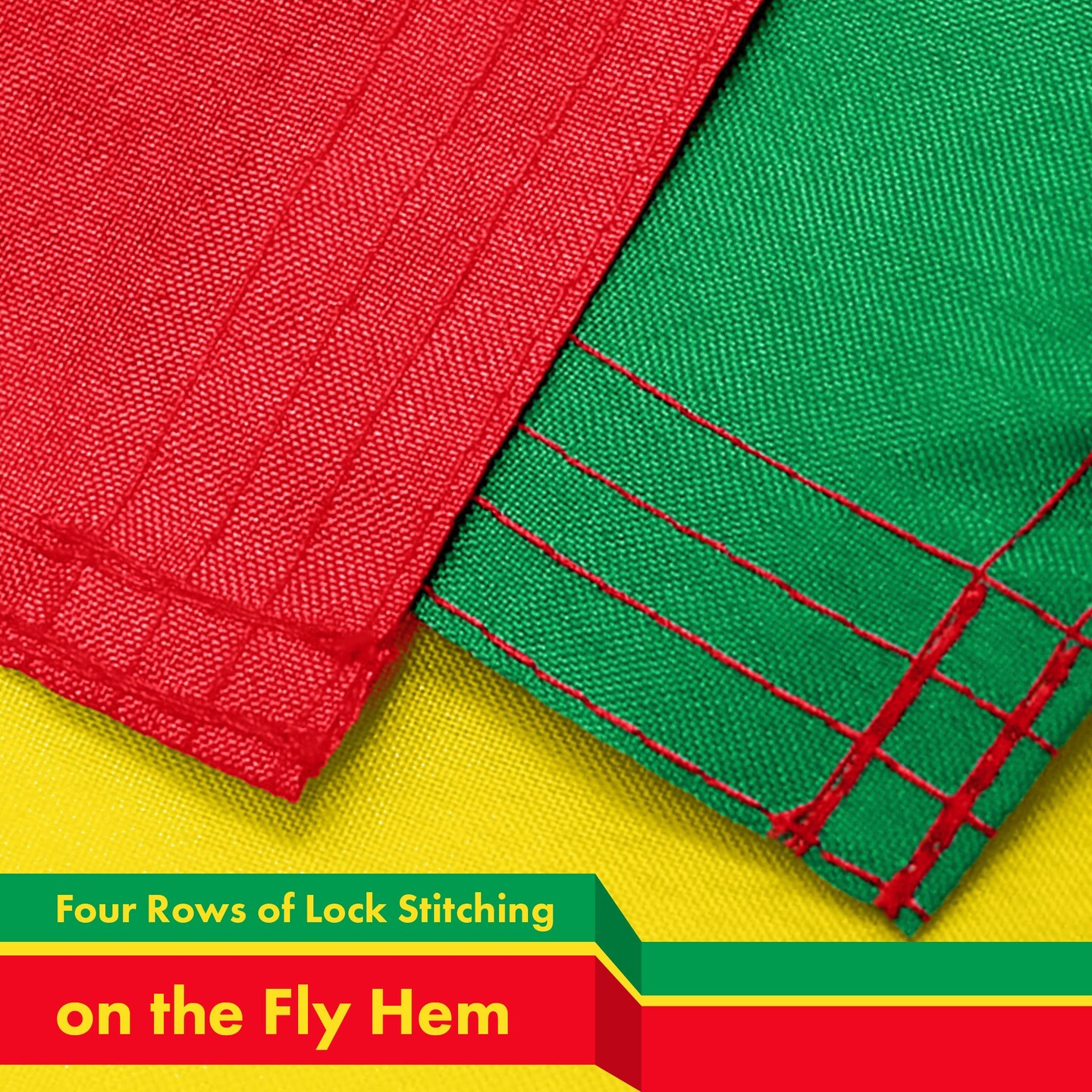 Ethiopia Lion Ethiopian Flag 3x5 Ft 2-Pack 150D Printed Polyester By G128