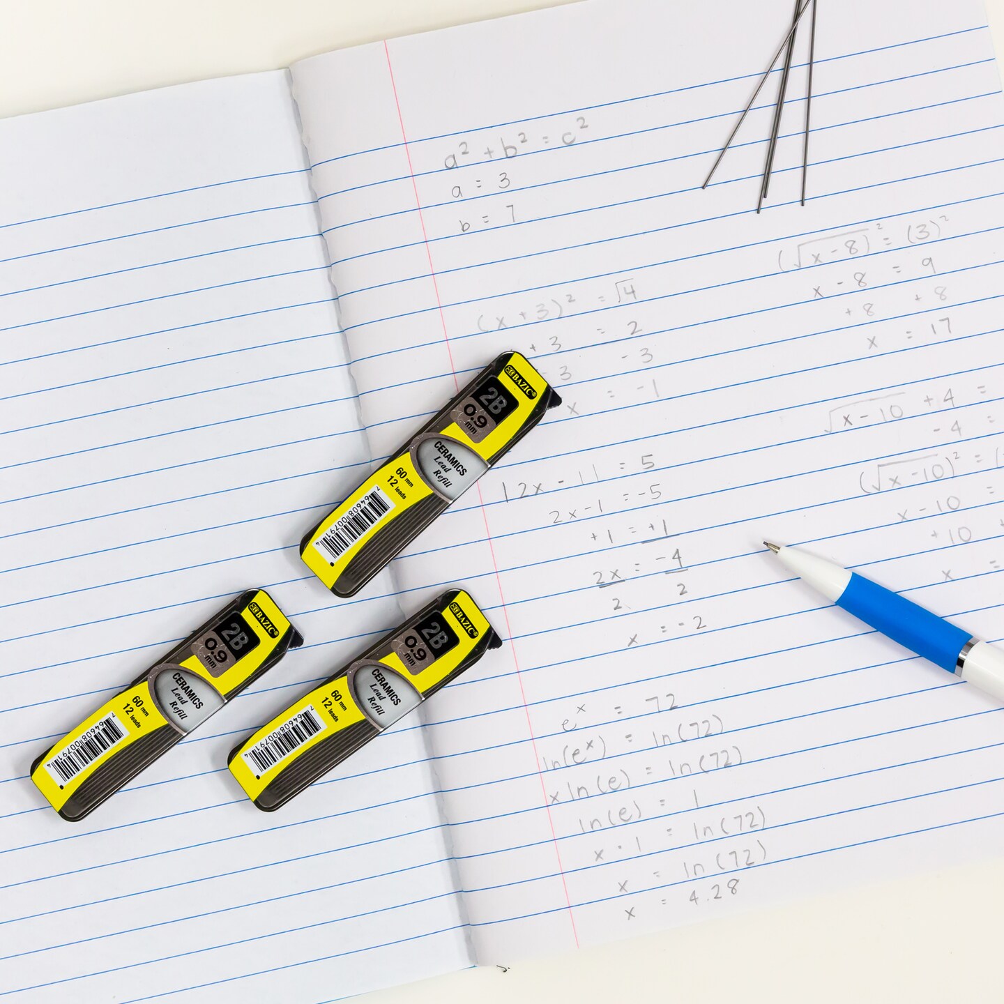 BAZIC Mechanical Pencil Lead Ceramics High-Quality 0.9 mm 12 Ct. (3/Pack)