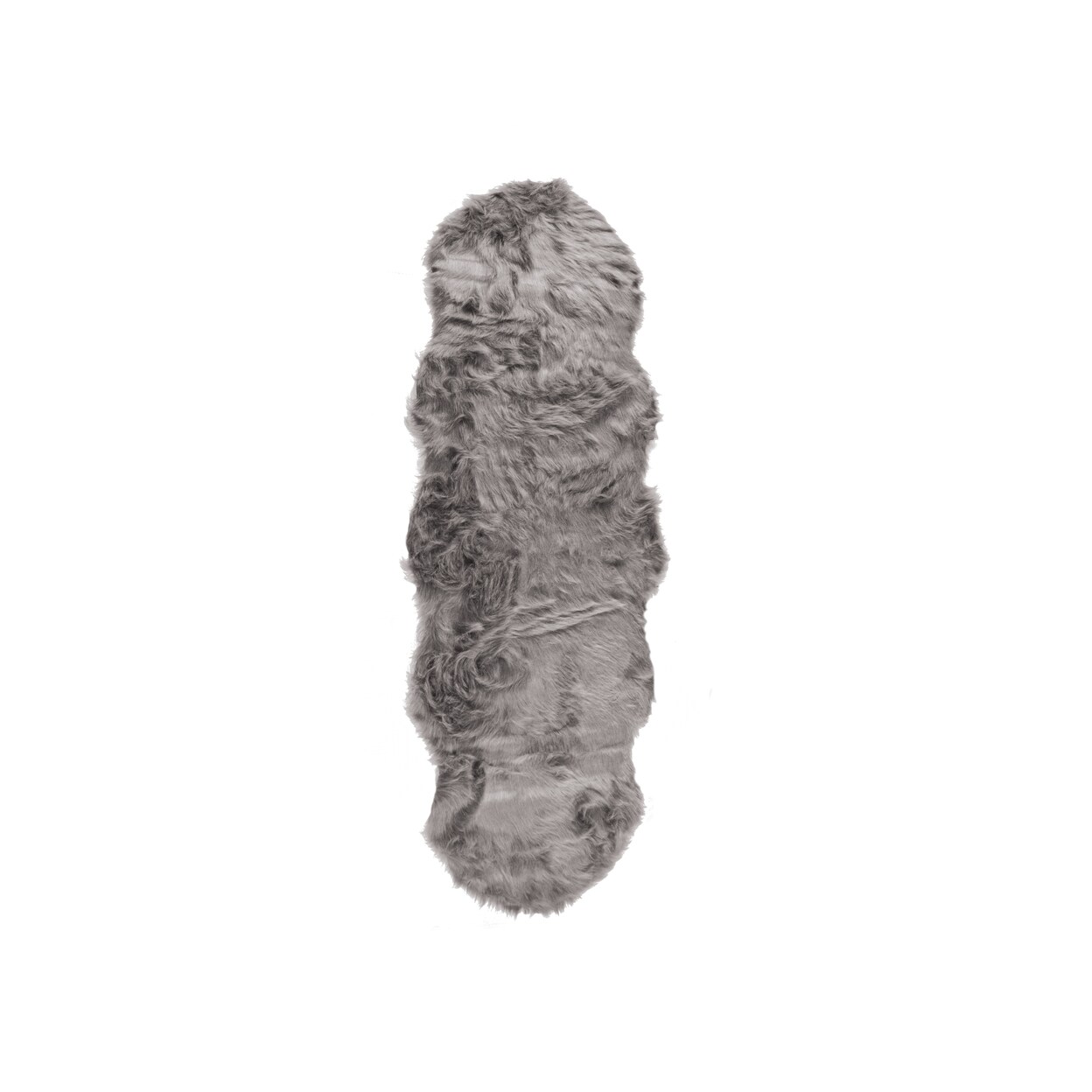 Luxe Gordon Faux Sheepskin Rug 2X6 Natural Color 100% Faux