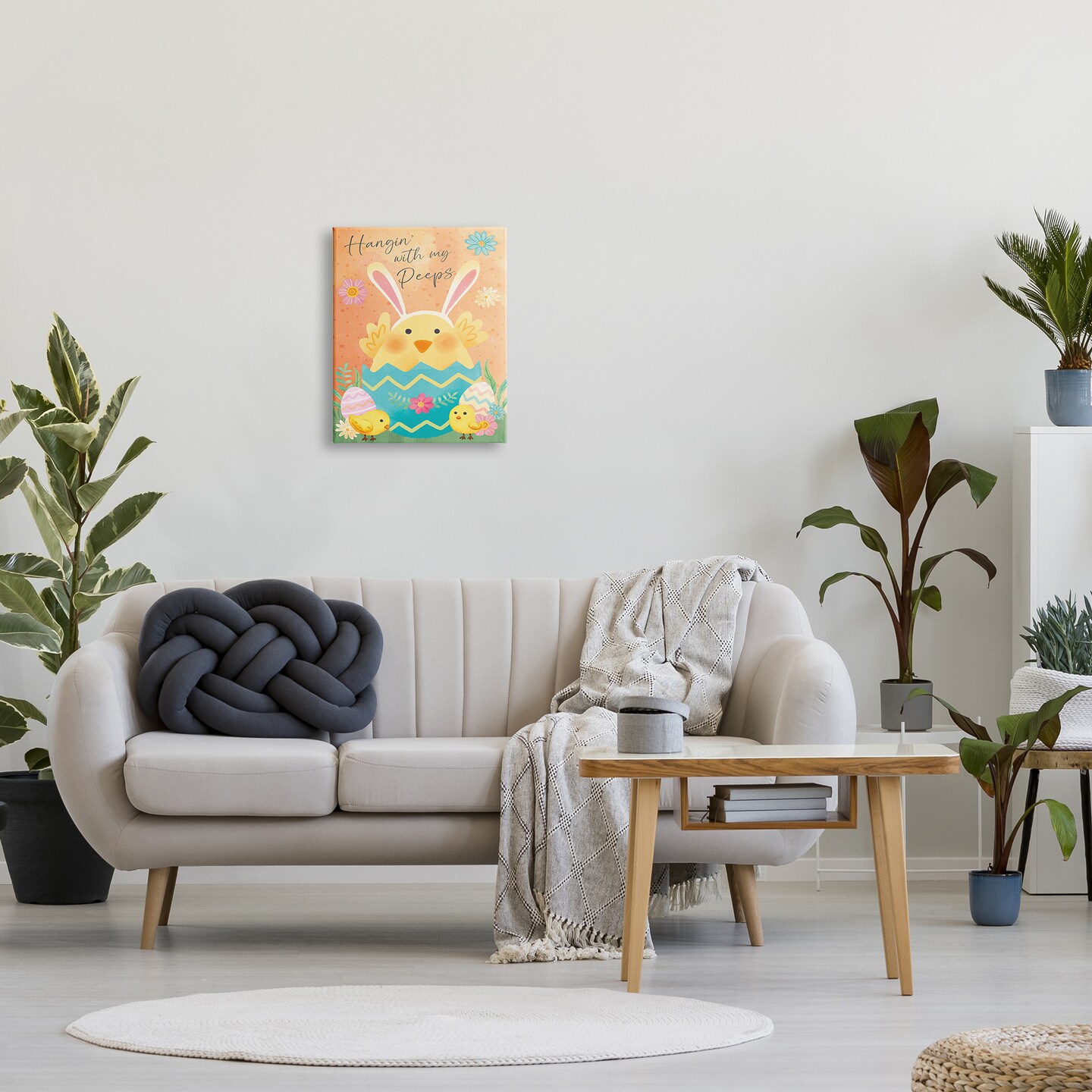 Stupell Industries Hangin&#x27; With My Peeps Chicks Canvas Wall Art