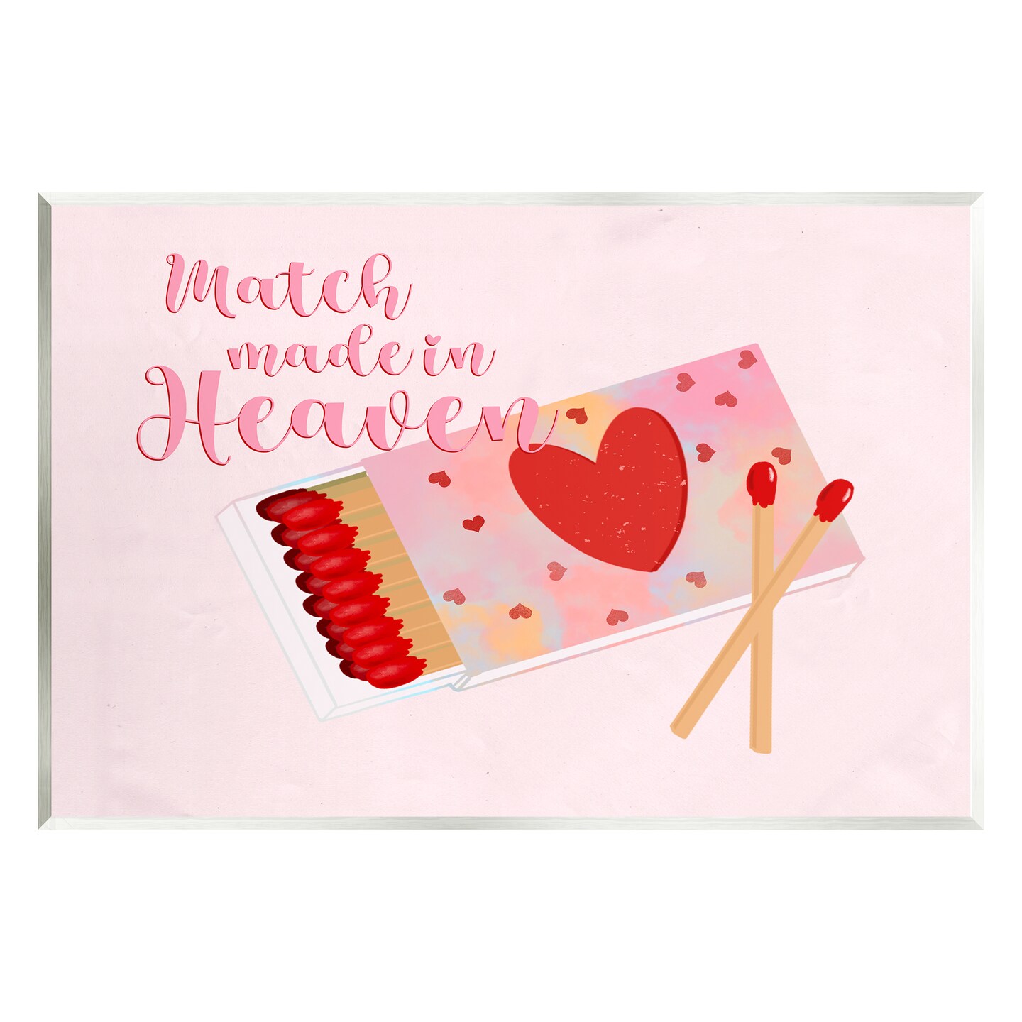 Stupell Industries Match Made In Heaven Romantic Matchbook Wall Plaque Art
