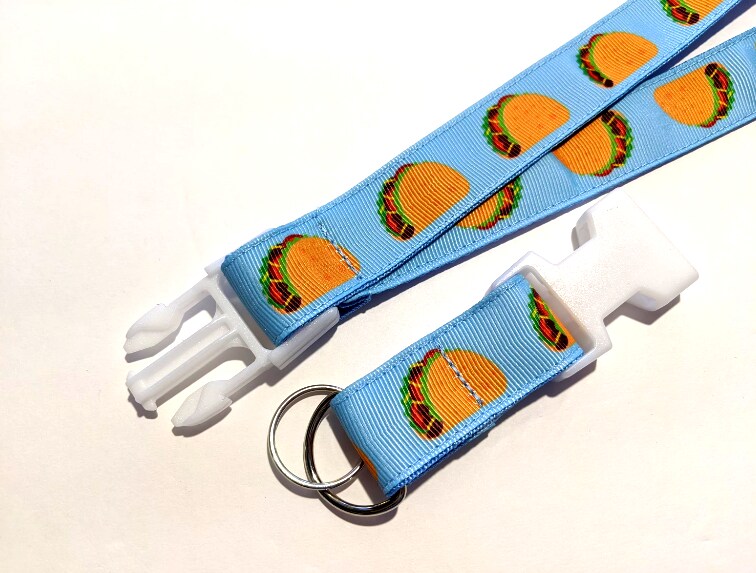 Taco Detachable Keychain Lanyard, 1 Inch Wide and 22 Inches Long ...