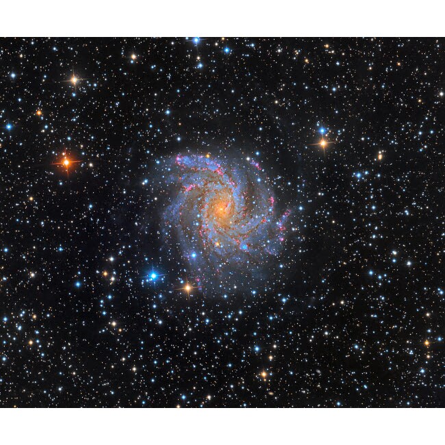 Posterazzi NGC 6946  the Fireworks Galaxy Poster Print by Michael Miller/Stocktrek Images