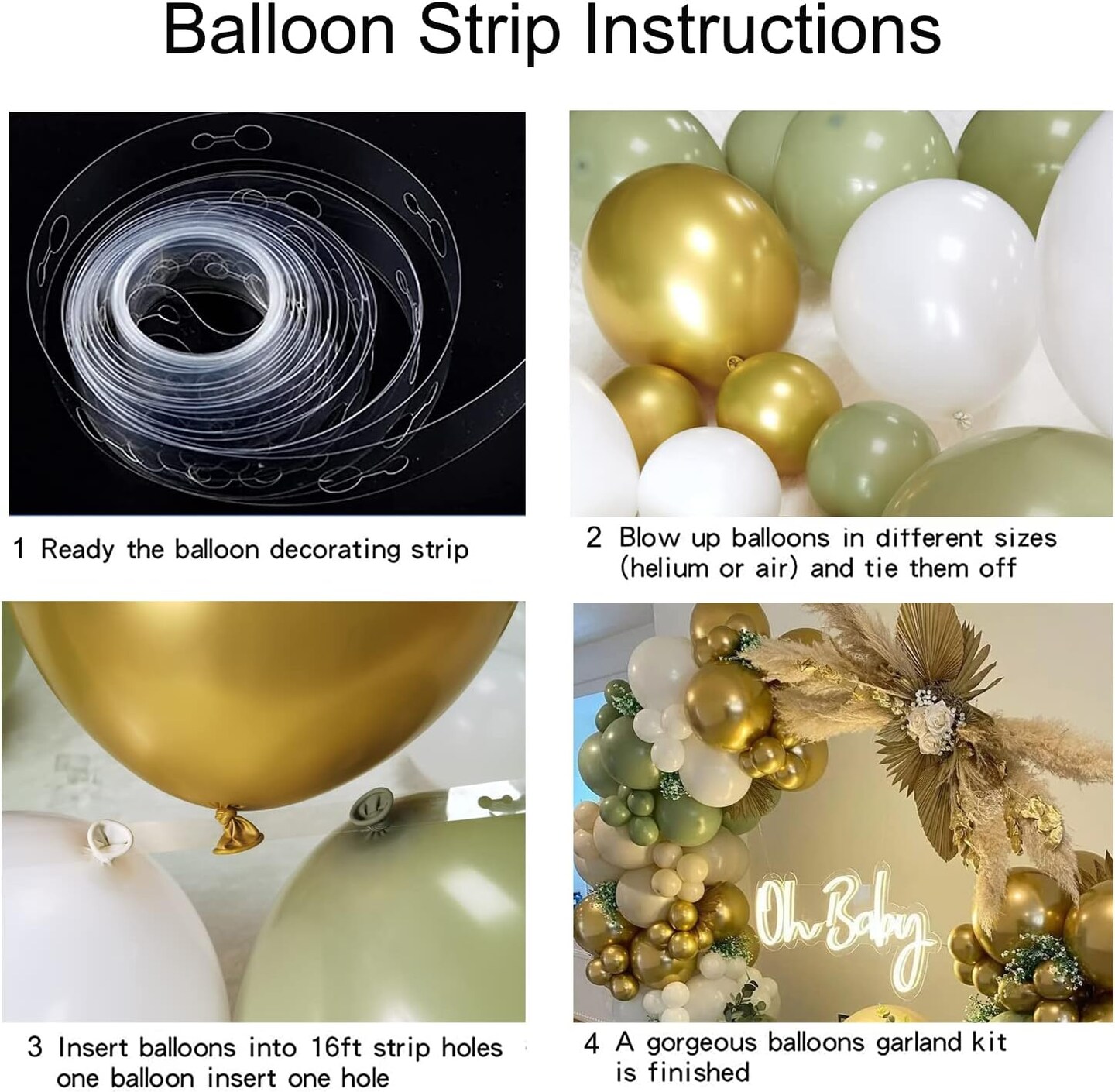 Sage Green Balloon Garland Kit,138pcs Sage Green Balloons with White Metallic Gold Confetti Balloons for Wedding Birthday Party Baby Shower Party Background Decoration