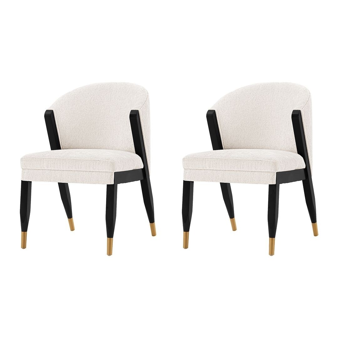 Manhattan Comfort Modern Ola Boucle Dining Chair in Grey- Set of 2 Manhattan Comfort Modern Ola Boucle Dining Chair in Grey- Set of 2