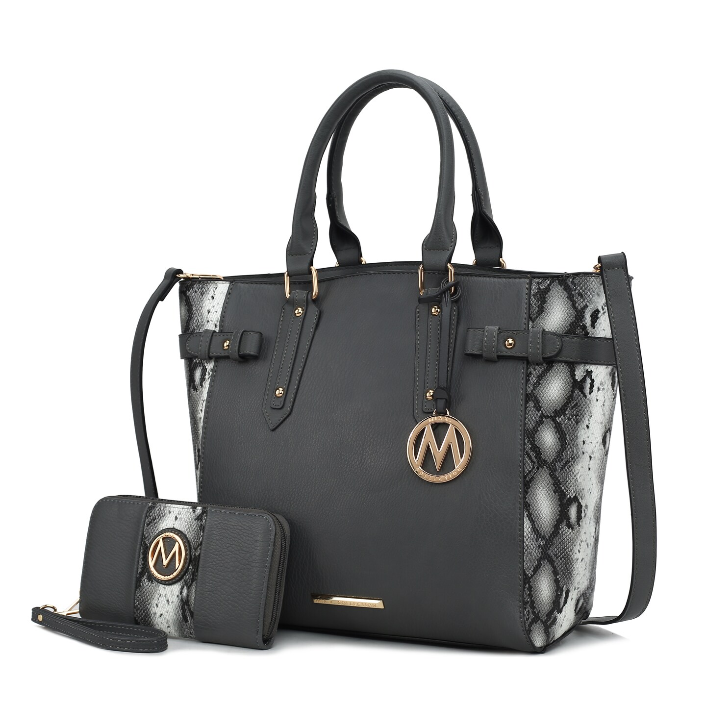 Mkf Collection Joelle Faux-Snake Embossed Womens Tote Bag With