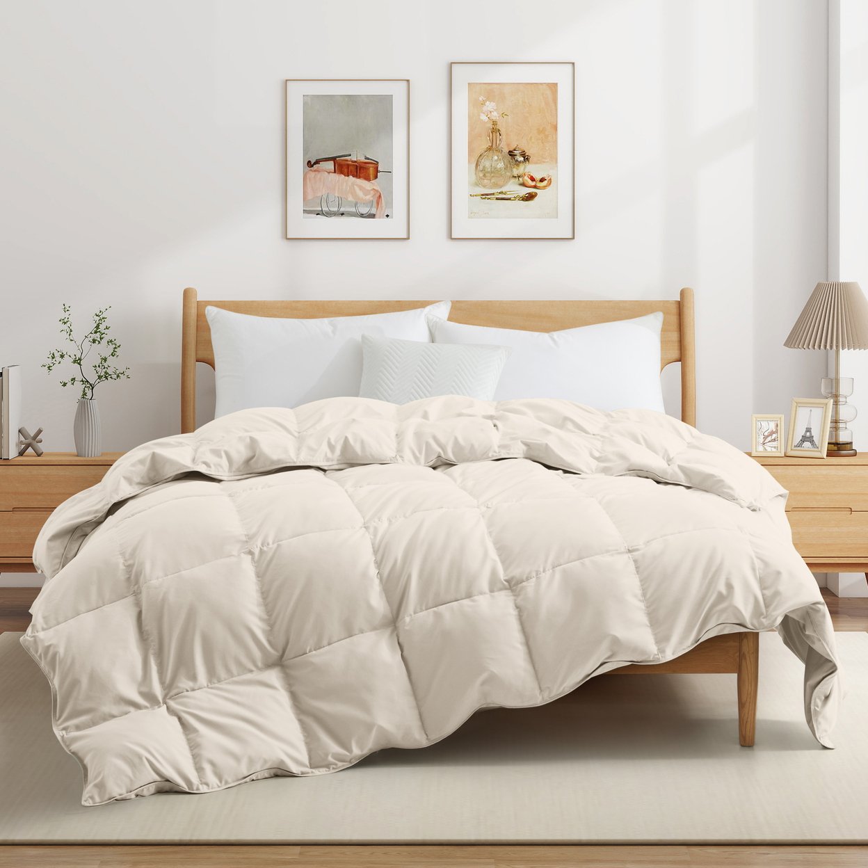 Lightweight White Goose Down Comforter Twin Full Queen King California King