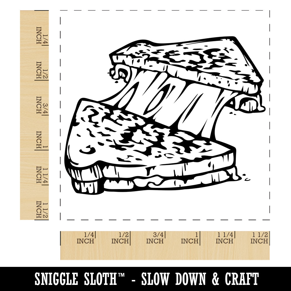 Grilled Cheese Sandwich Toast Self-Inking Rubber Stamp Ink Stamper