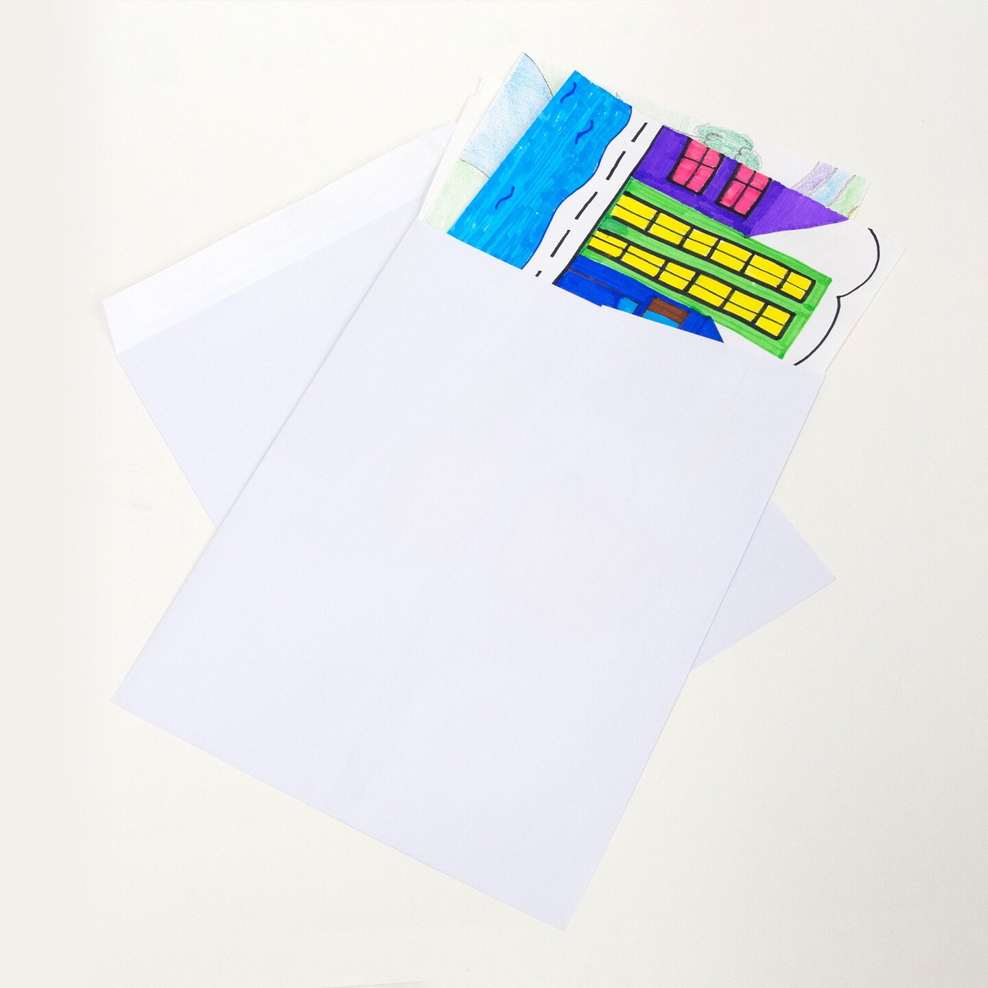 BAZIC Self-Seal White Envelope 10&#x22; X 13&#x22; (4/Pack)