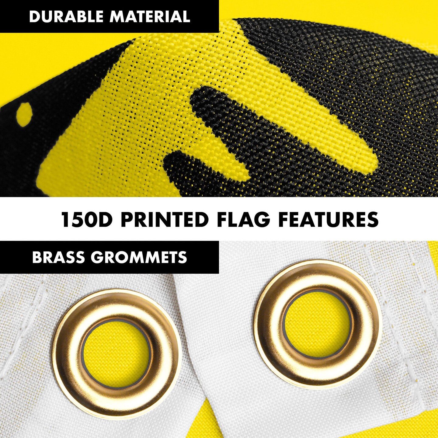 G128 Combo Pack: 6 Ft Tangle Free Spinning Flagpole (Silver) &#x26; No Step on Snek Cute Cartoon Flag 3x5 Ft Printed 150D Polyester, Brass Grommets (Flag Included) Aluminum Flag Pole