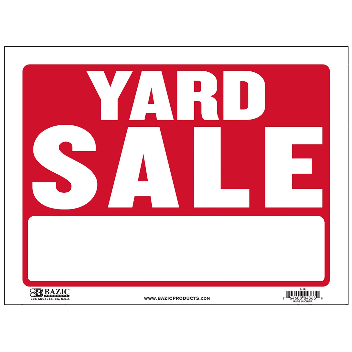 BAZIC 12" X 16" Yard Sale Sign Michaels