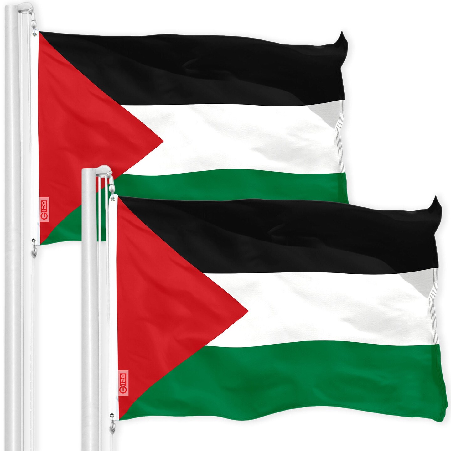 Palestine Palestinian Flag 3x5 Ft 2-Pack 150D Printed Polyester By G128