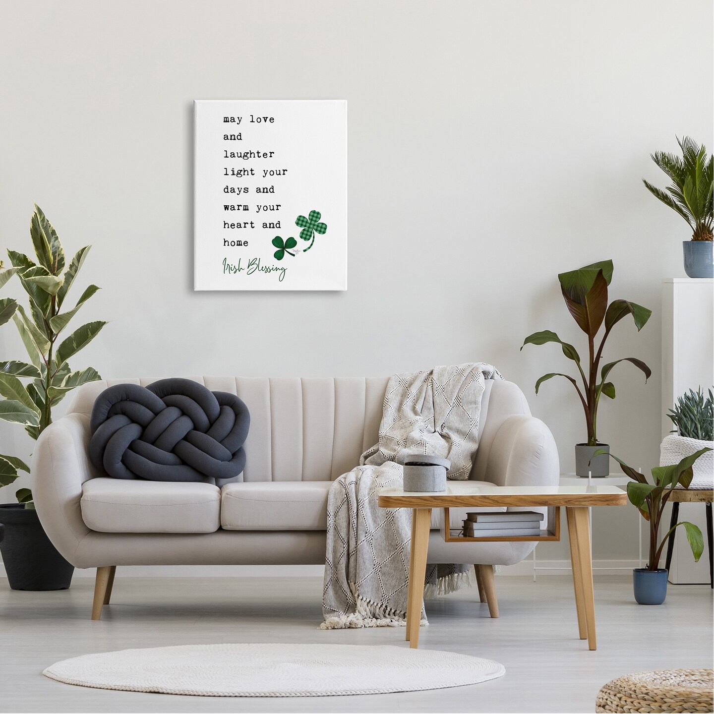 Stupell Industries Heart and Home  Irish Blessing Canvas Wall Art