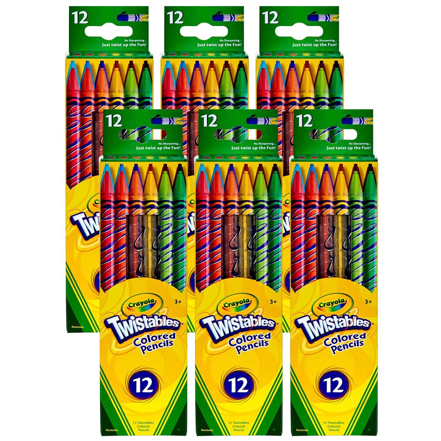 Twistables&#xAE; Colored Pencils, 12 Per Box, 6 Boxes