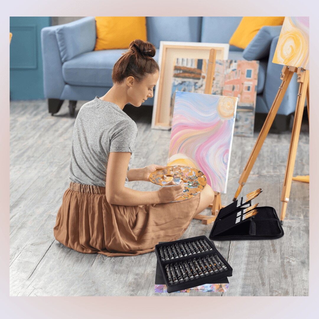 16 Pieces Premium Artist Paint Brush Set - Mothers Day Gift