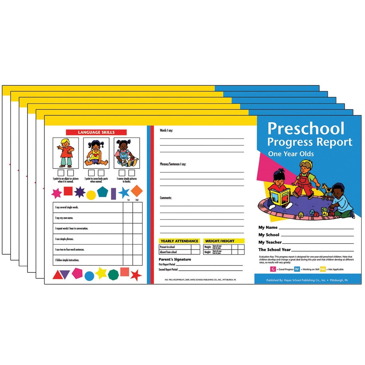 6 Pack Report Preschool Progress Report (1 year olds), 10 Per Pack, 6 Packs | Michaels