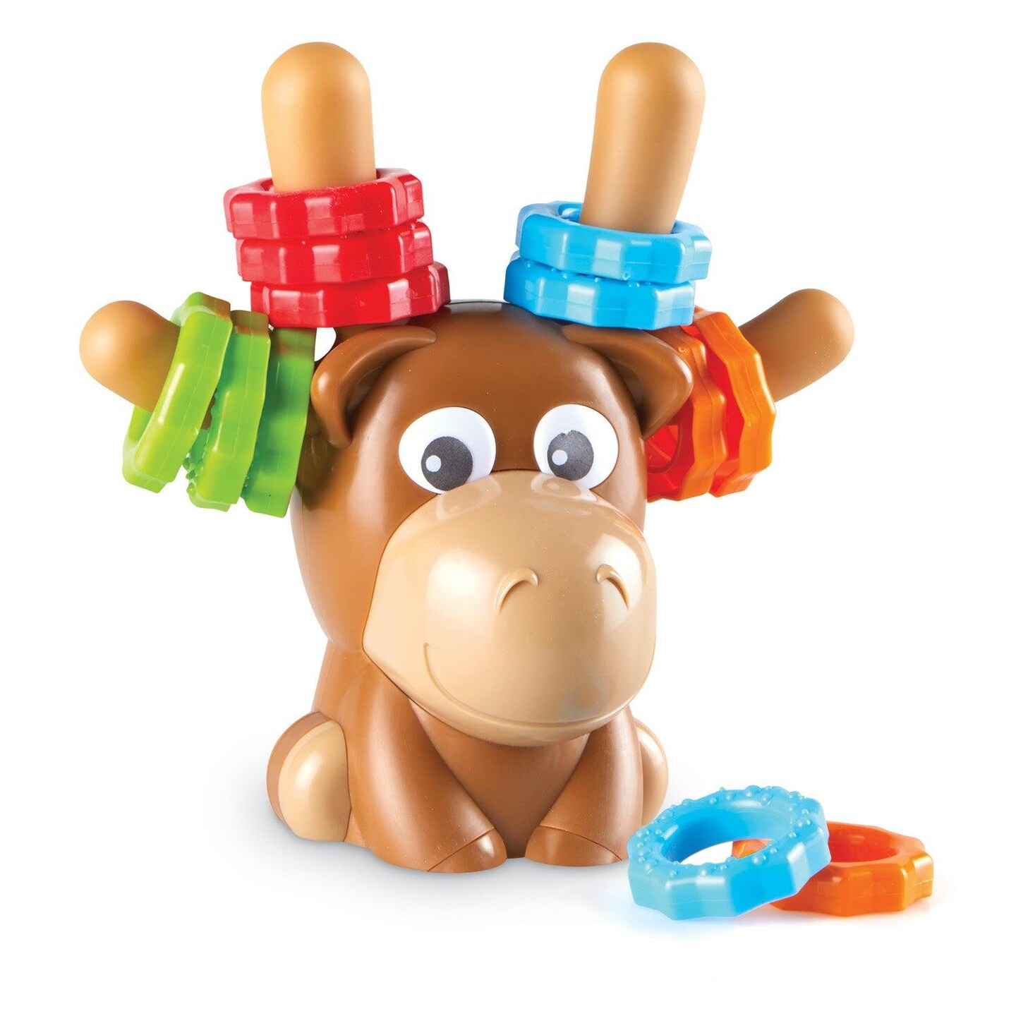 Max&#x27;s Fine Motor Moose: 12 Grabbable Rings for Skill Development | For Ages 2 to 5 Years