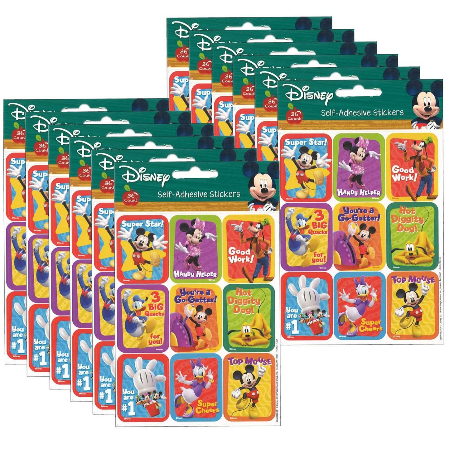 Mickey Mouse Clubhouse&#xAE; Motivational Giant Stickers, 36 Per Pack, 12 Packs
