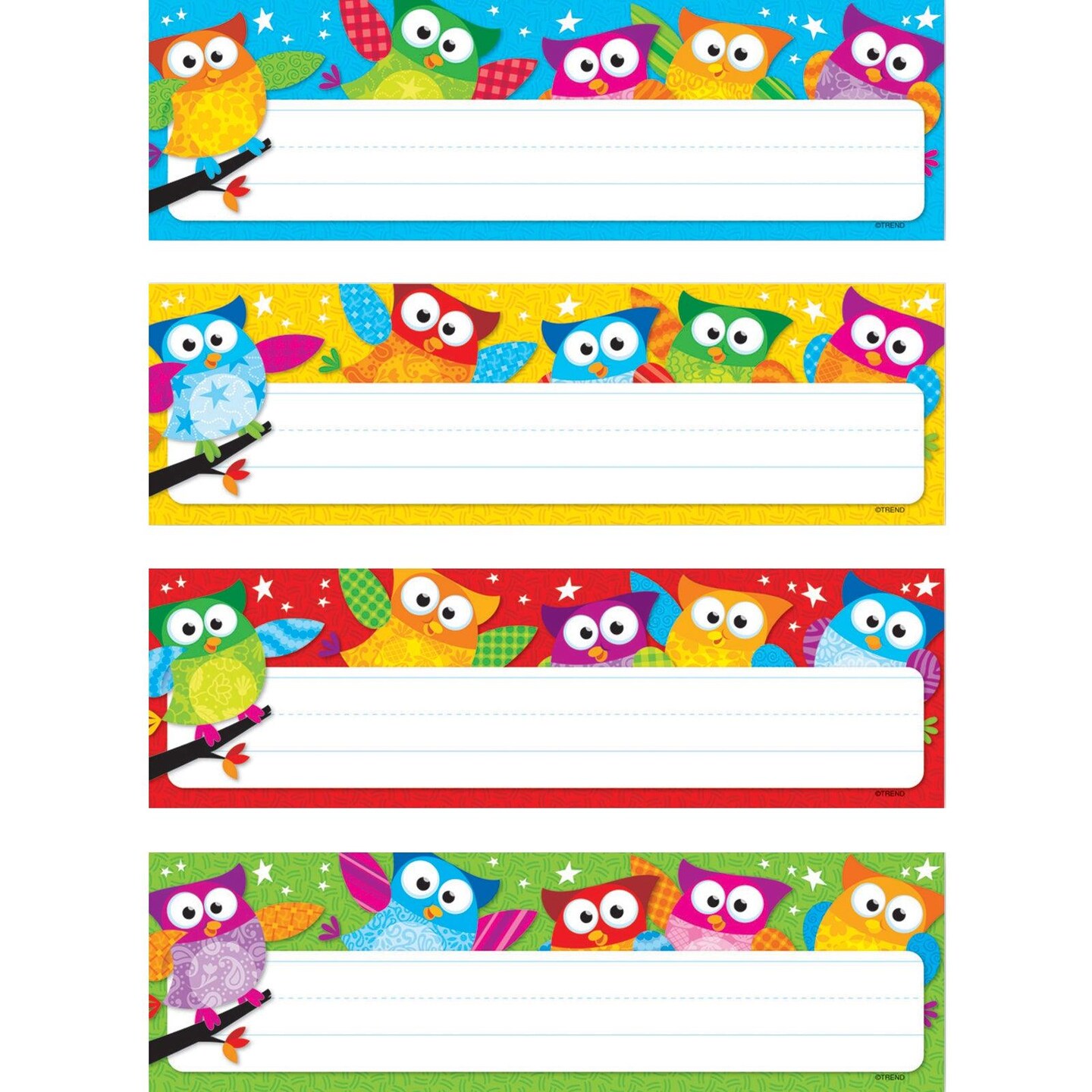 Owl-Stars!&#xAE; Desk Toppers&#xAE; Name Plates Variety Pack, 32 Per Pack, 6 Packs