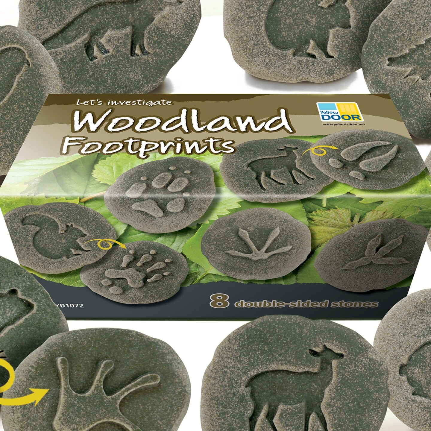 Let&#x27;s Investigate Woodland Footprint Stones, Set of 8
