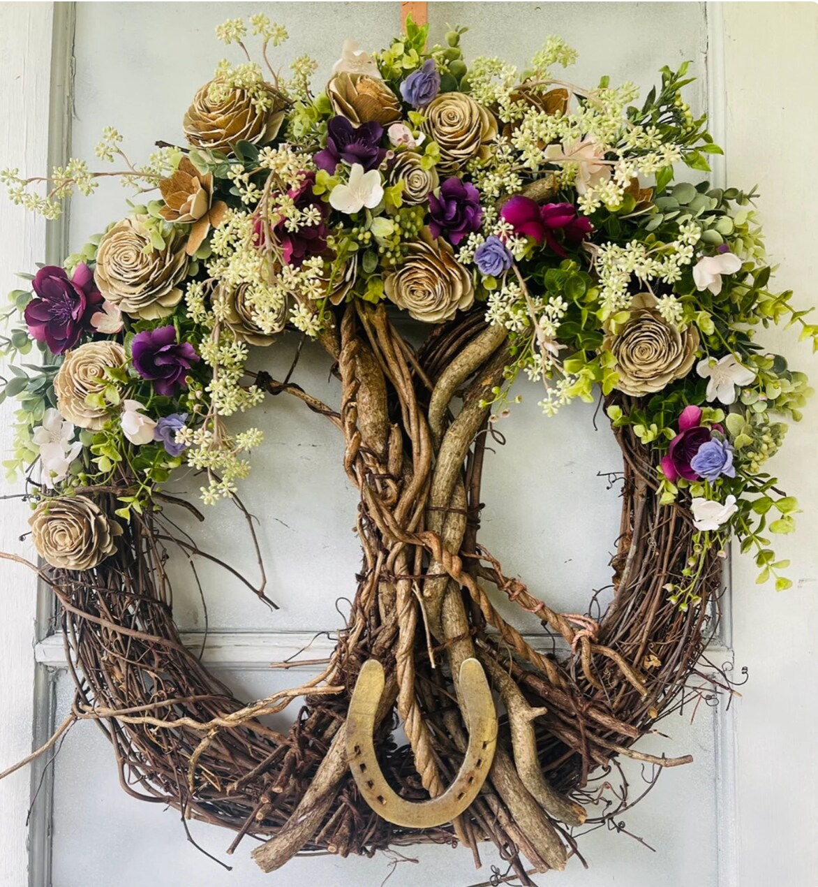 Tree of Life with Braided Wood Knots . Flowering Tree of Life