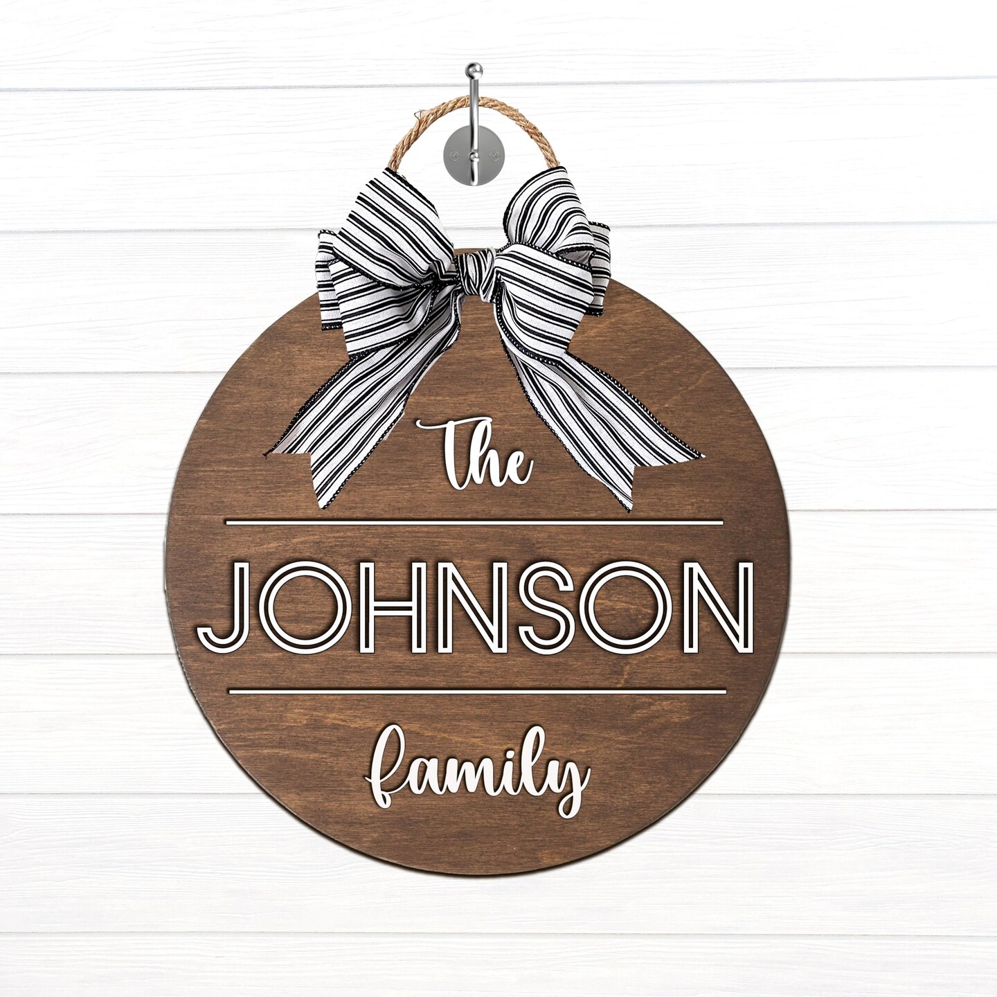 Personalized Family Name Sign for Door, Custom Family Sign for Living Room, Housewarming Gift