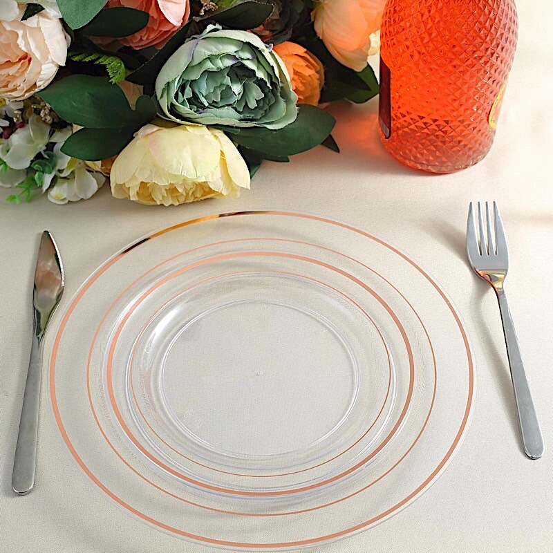 Plastic 10&#x22; ROUND PLATES Trim Party