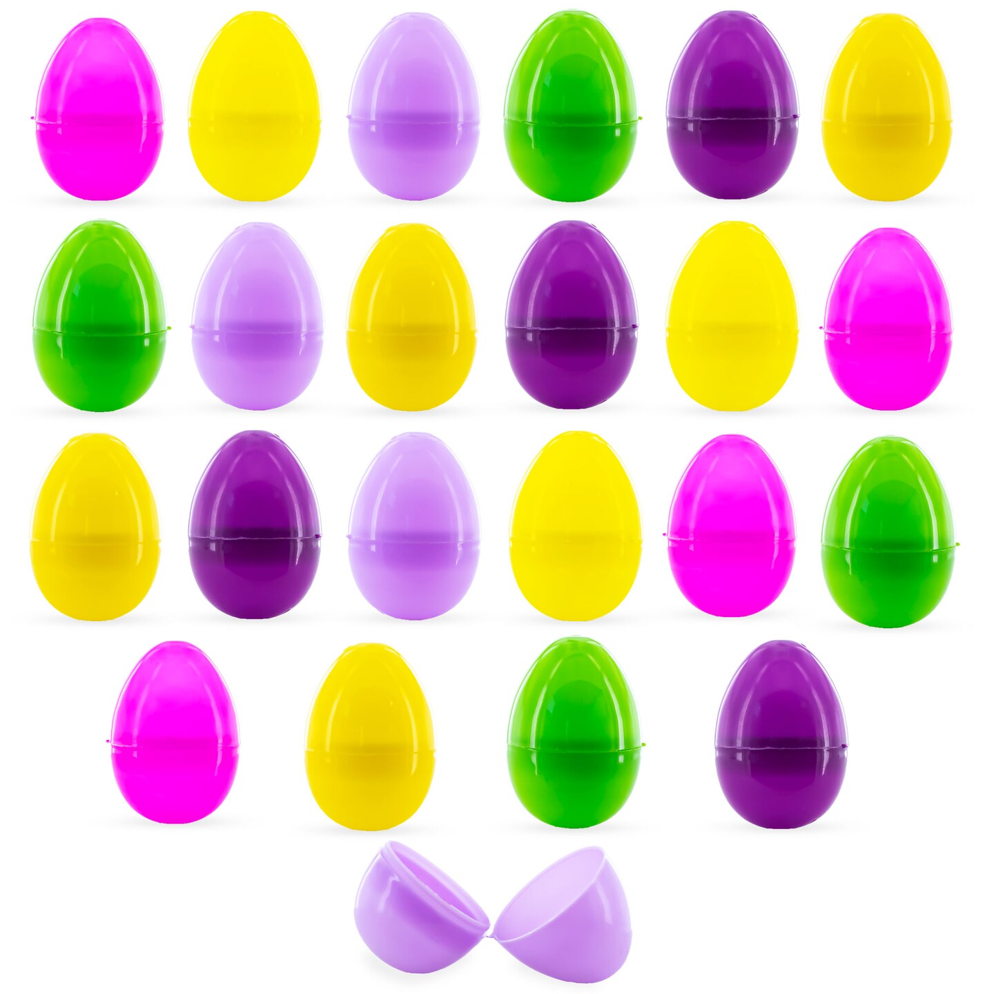 Set of 24 Mini Multicolored Plastic Easter Eggs 1.75 Inches