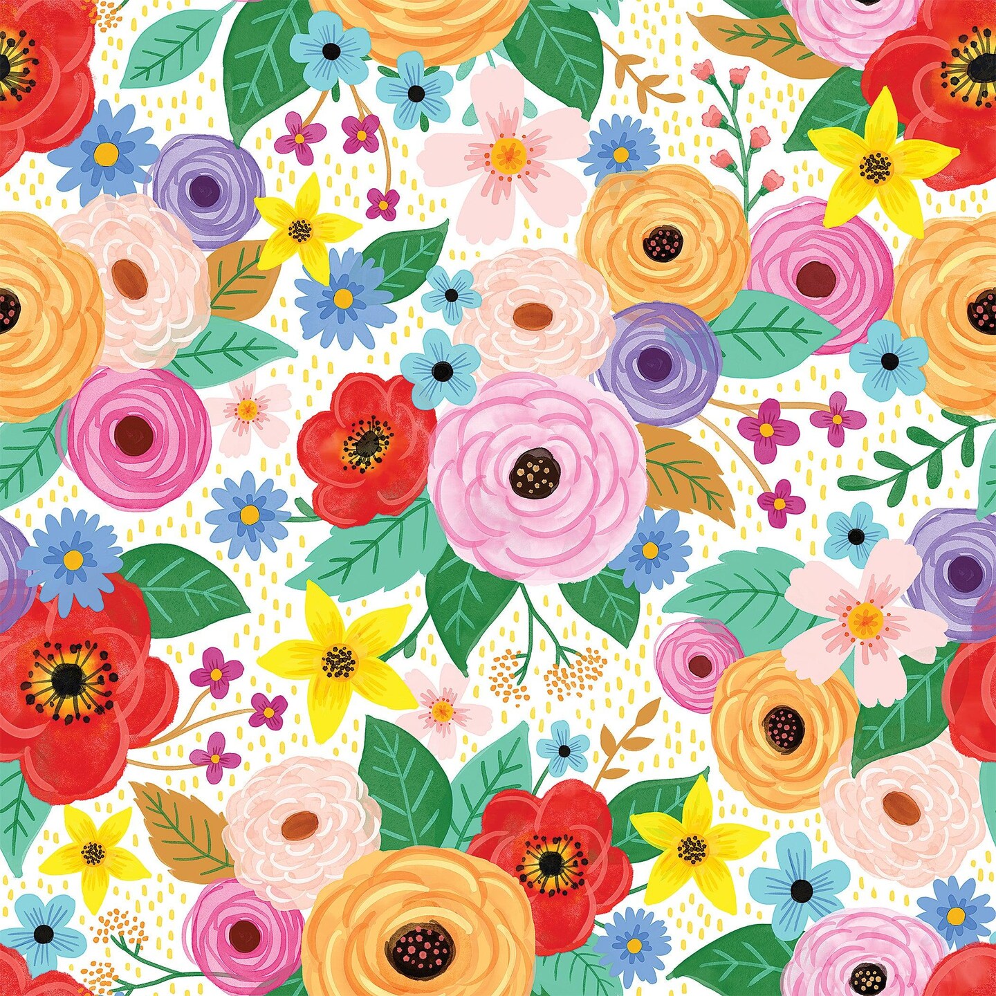 Peel and Stick Decorative Paper Roll, 17-1/2&#x22; x 10 ft, Wildflowers