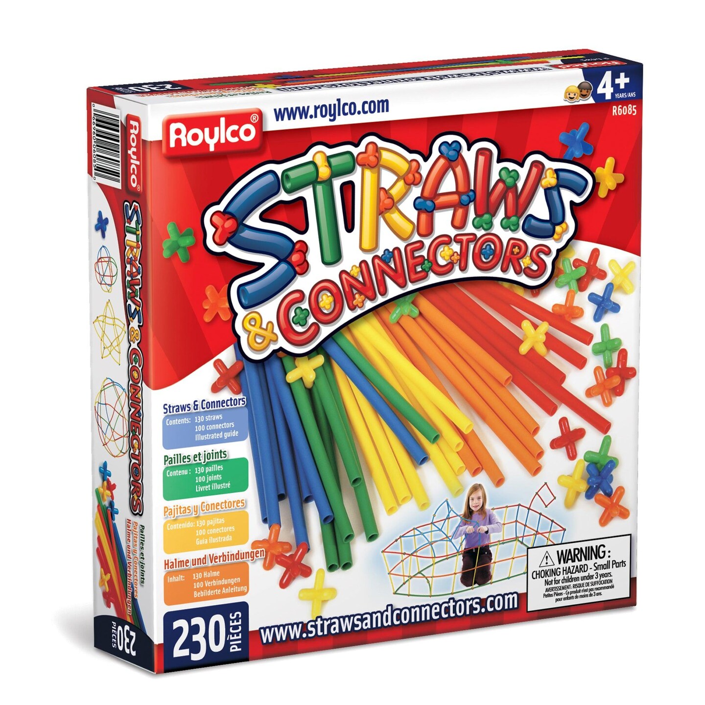 Straws &#x26; Connector Set, 230 Pieces
