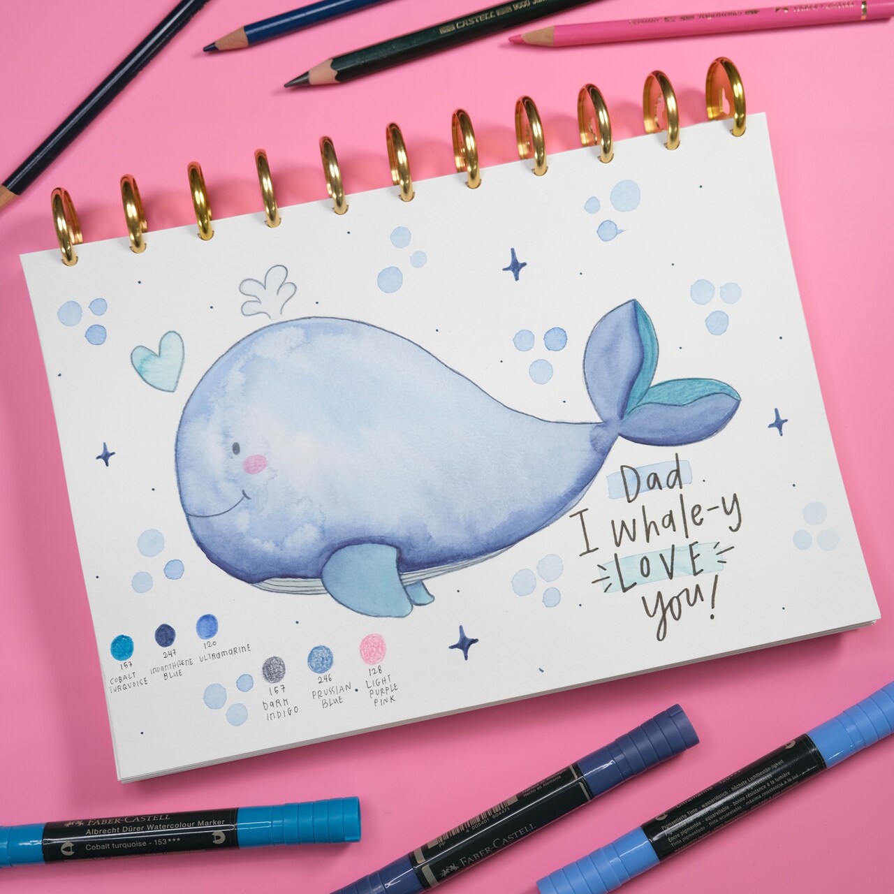 I Whale-y Love You | Illustration with Faber-Castell